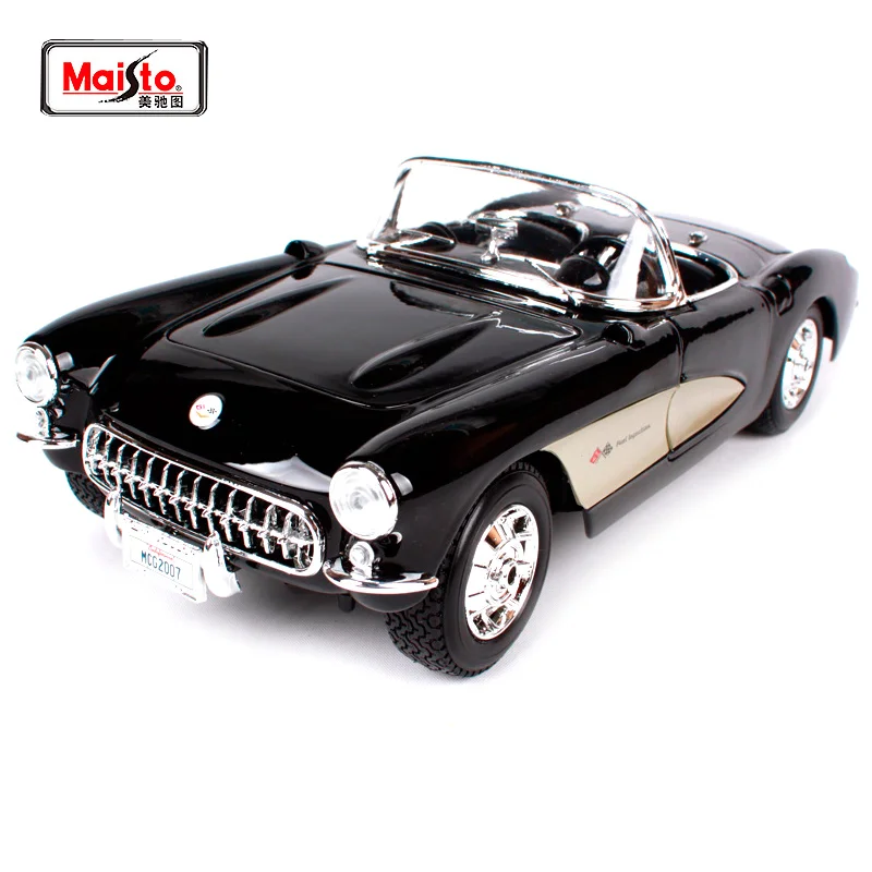 Maisto 1:18 1957 Chvrolet Corvette полицейский автомобиль модель старого автомобиля литая новая