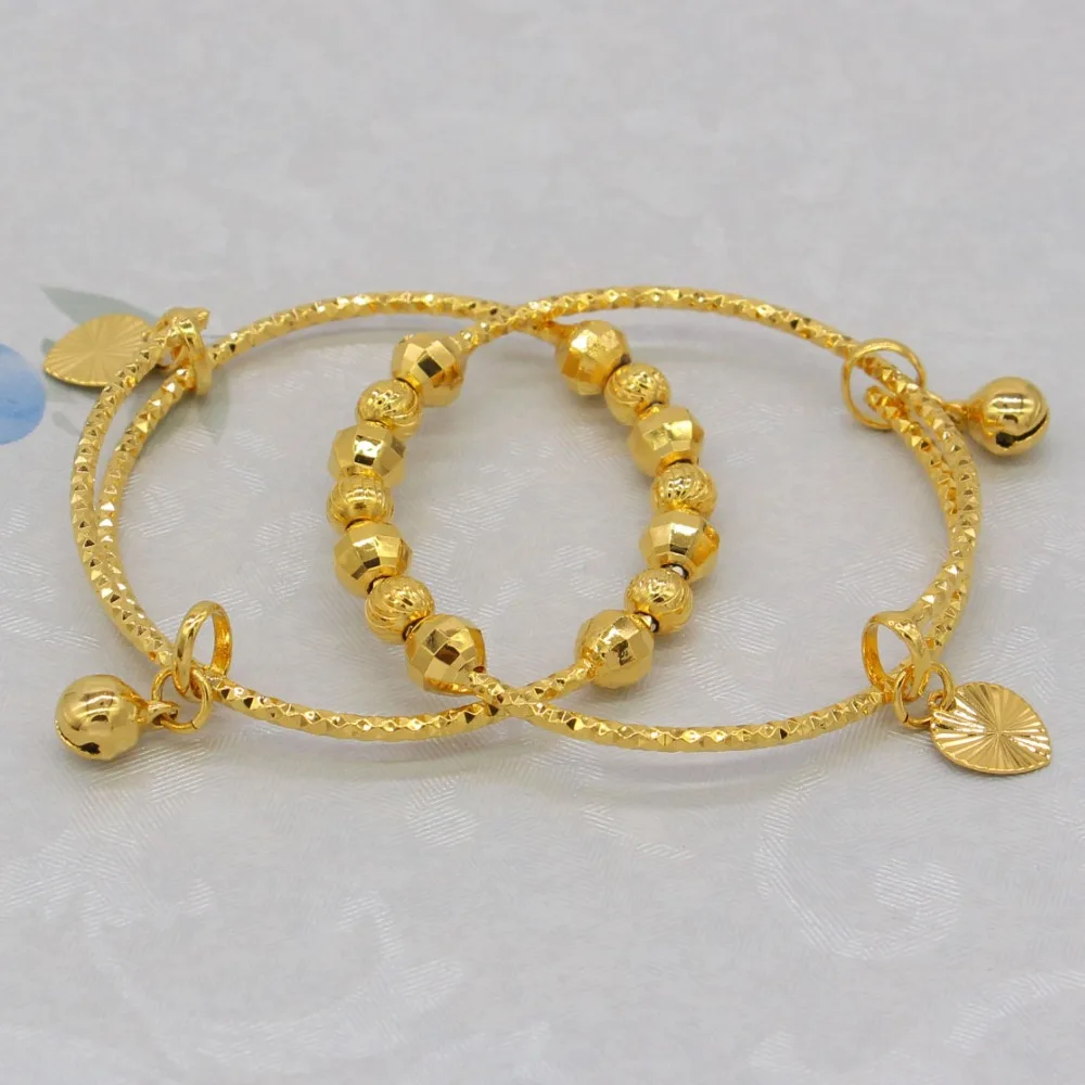 7,5$/2 шт браслеты "Дубай" для малышей/детей золотого цвета Эфиопский изысканный браслет/браслет модные африканские Арабские Ювелирные Изделия