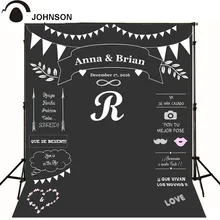 Tamanho personalizado Nome Data giz Fundos de Alta-grade pano Computer impresso photocall de casamento pano de fundo de Vinil