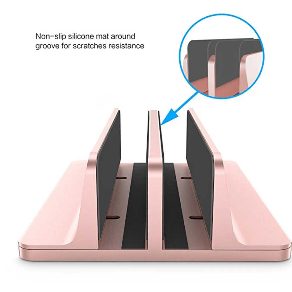 Подставка для ноутбука из алюминиевого сплава, регулируемая толщина, вертикальный держатель для ноутбука MacBook