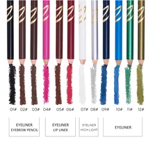 6 шт., двойное использование, гладкий, телесный цвет, карандаш для бровей, карандаши для губ, матовая губная помада, много, водостойкие Карандаши для макияжа