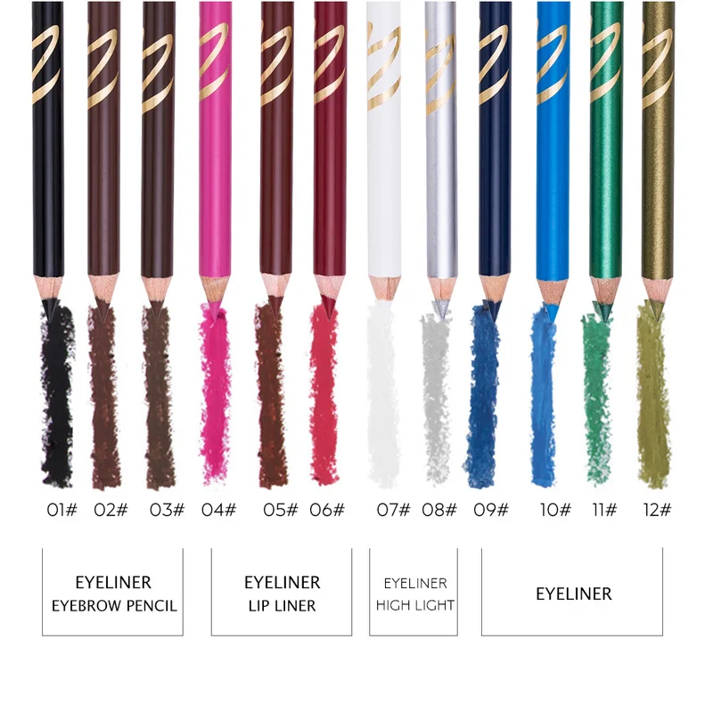 

6 Pcs Dual Use Smooth Nude Color Eyebrow Pencil Lip Pencils Matte Lipstick Pen Lots Waterproof Makeup Pencils