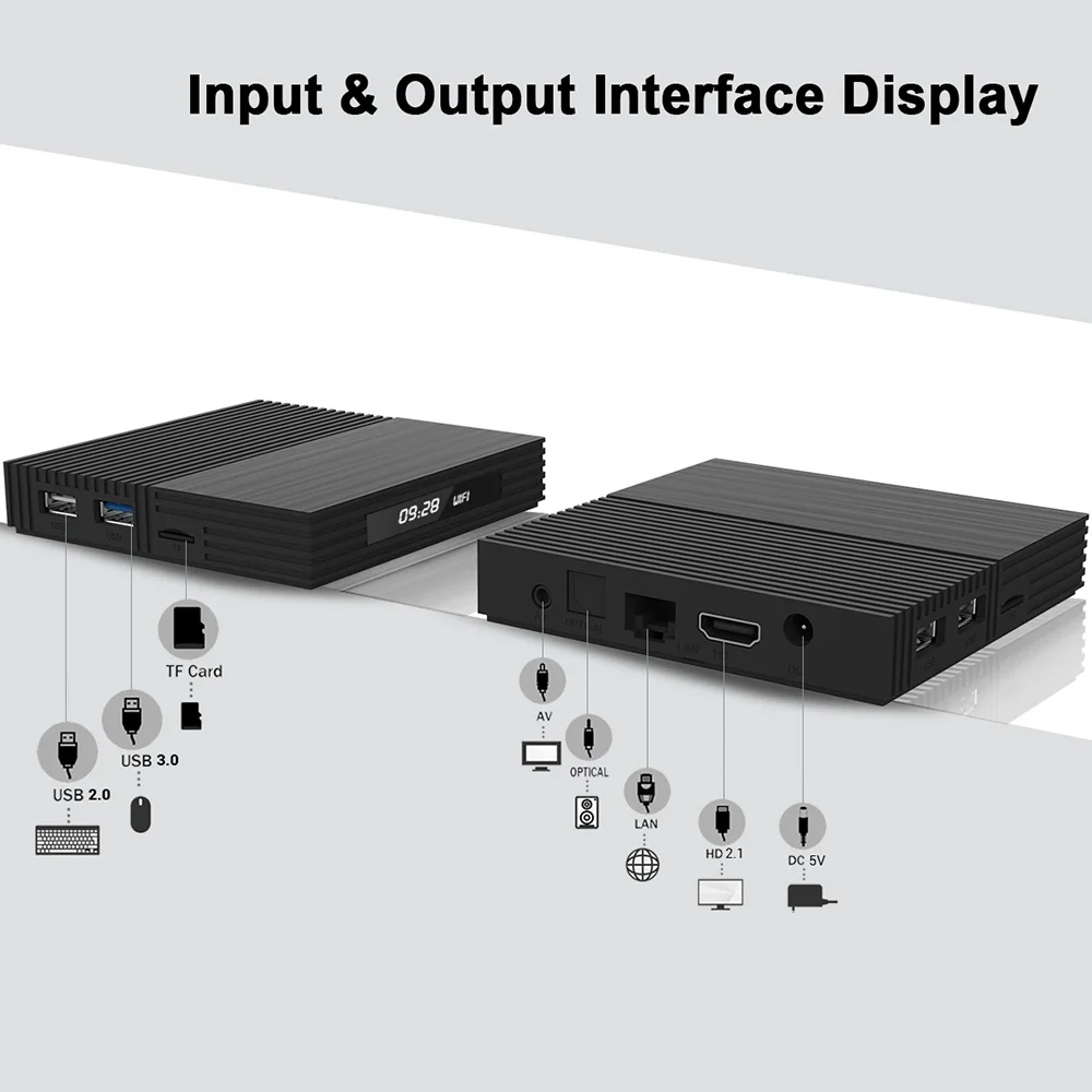 ТВ коробка A95X F2 4 Гб оперативной памяти 32 GB/64 GB 2 4G/5G Wi Fi Смарт Android 9 0 Quad core 4K HD Media Player