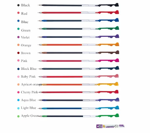 LifeMaster, 6 шт./лот, гелевая ручка-пилот, заправка, Hi-Tec-C, Coleto, гелевая, мульти ручка, заправка, 0,5 мм, черный/синий/красный, DIY, канцелярские принадлежности для творчества ручка