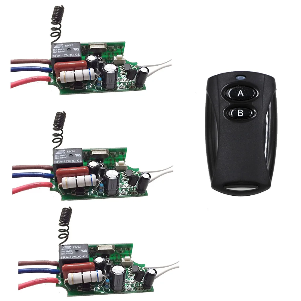 Simple Life AC 220V Wireless Remote Control Switch with Manual Button ...