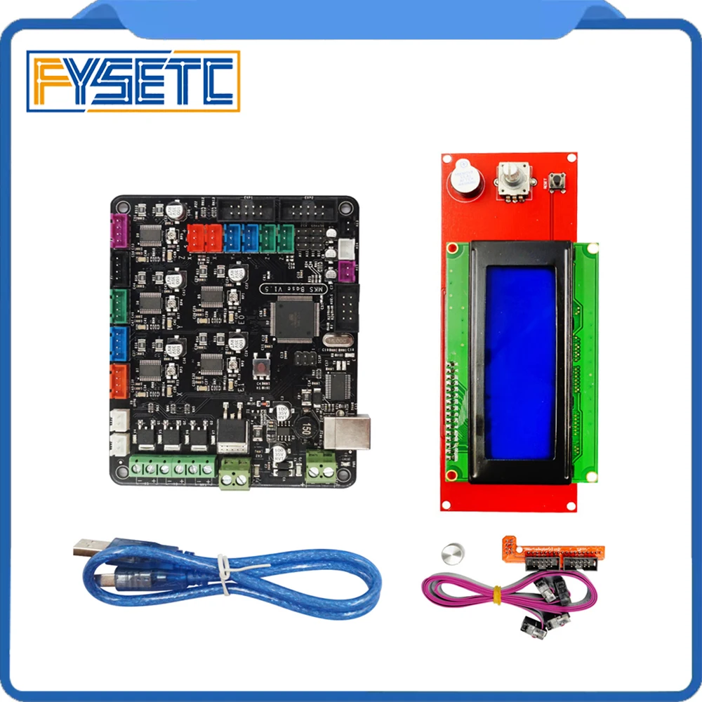 

Base V1.5 3D Printer Control Board With USB Mega 2560 R3 Motherboard Ramps1.4 + 2004 LCD Screen Display Controller