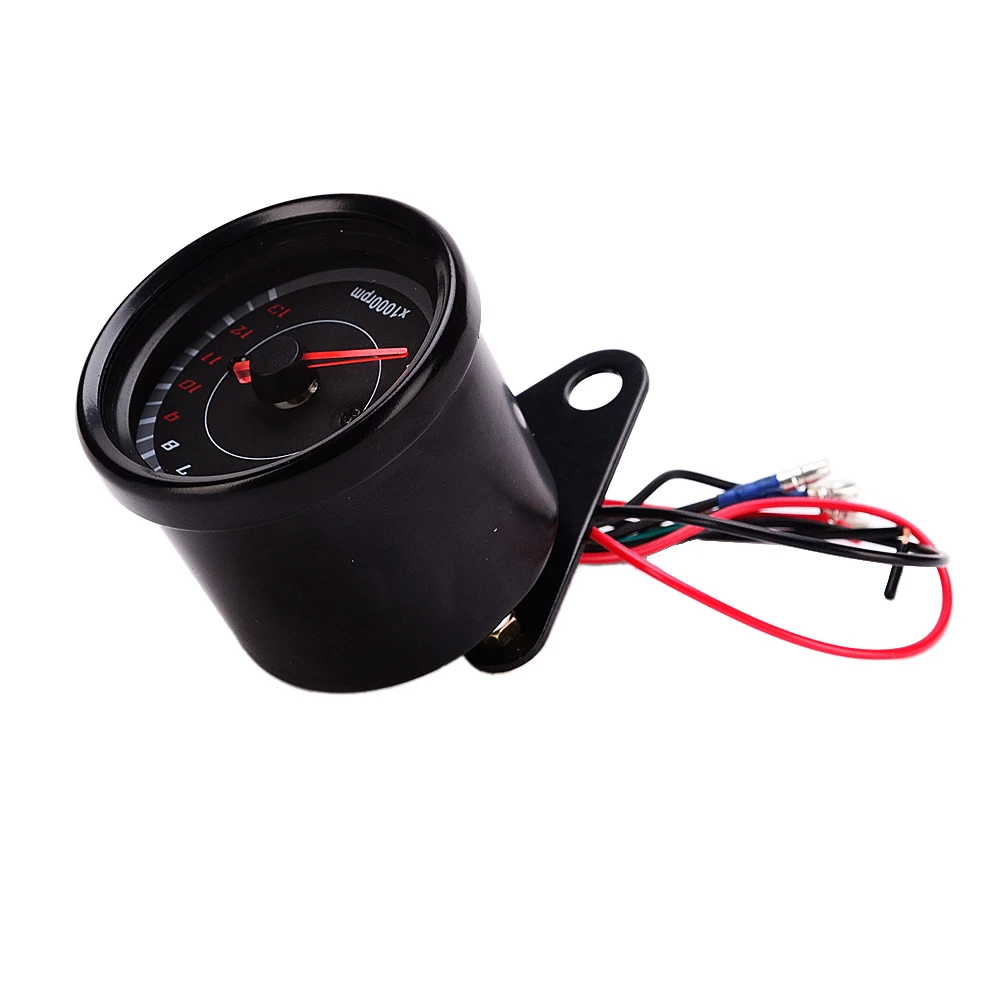 Motorcycle Backlight 12V Tachometer Speedometer Tacho Gauge 0-13000 RPM Internal night light,full-sweep