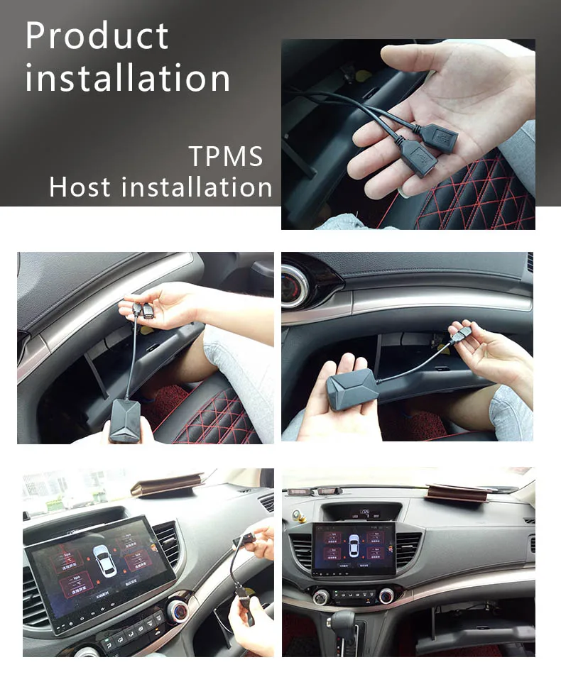 Infitary автомобильный TPMS для Android навигационная система контроля давления в шинах комплект USB интерфейс с 4 датчиками охранная сигнализация
