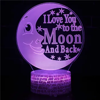 

Gift for girlfriend boyfriend 7 Color Change 3D Lamp USB Lights romantic love gift anniversary present Valentines day gift