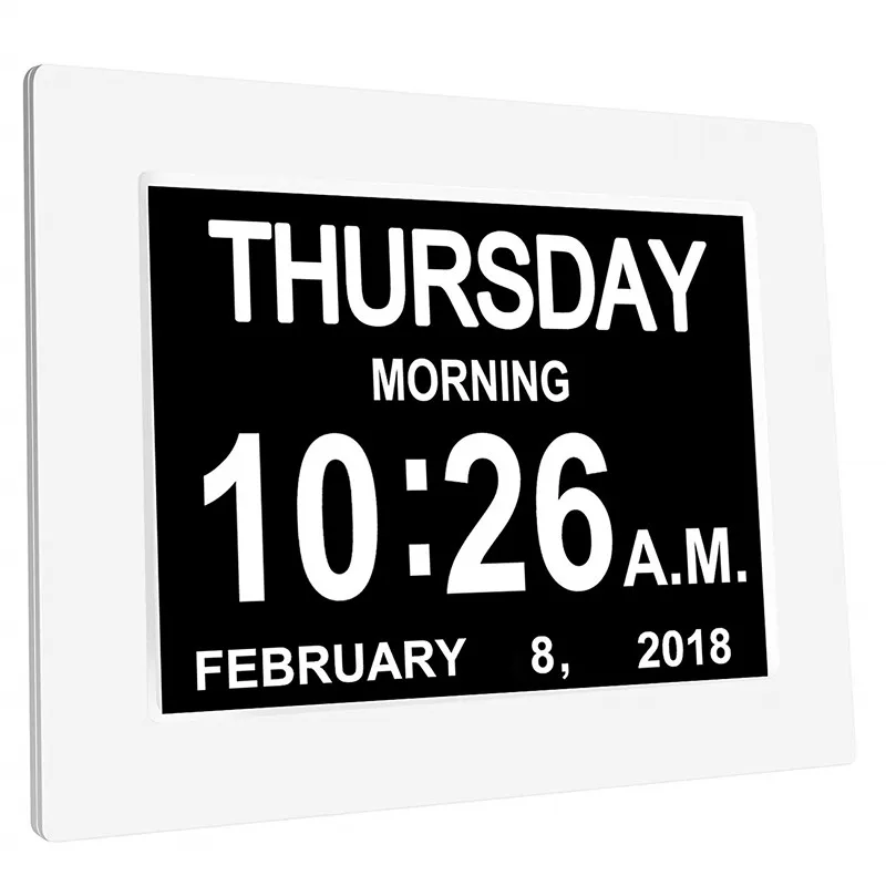 

\\\\tDigital Clock Wall Calendar Week Year White/Black DC 5V Home Office LEDLarge