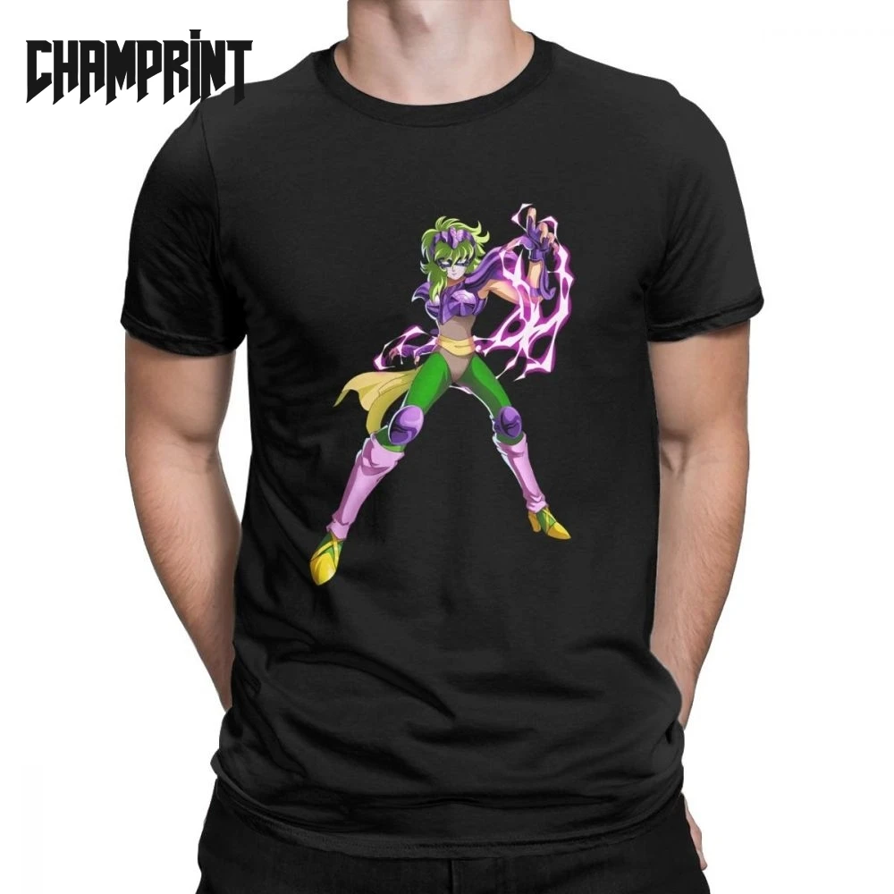 

Men's Ophiuchus T Shirt Knights of the Zodiac Saint Seiya 90s Anime 100% Cotton Tops Short Sleeve Tee Shirt Unique T-Shirt