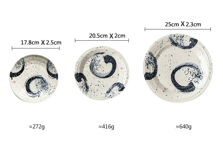 ANTOWALL в китайском стиле керамический посуда расписанная вручную домашняя обеденная тарелка для гостиницы КРУГЛОЕ ПЛОСКОЕ БЛЮДО в стиле вестерн стейк паста тарелки для сервировки
