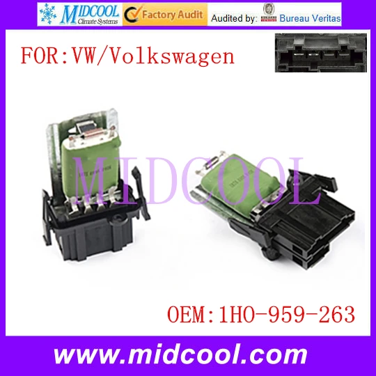 HVAC вентилятора отопителя, резистор мотора регулятор использовать OE NO. 1HO-959-263 для VW Volkswagen Golf