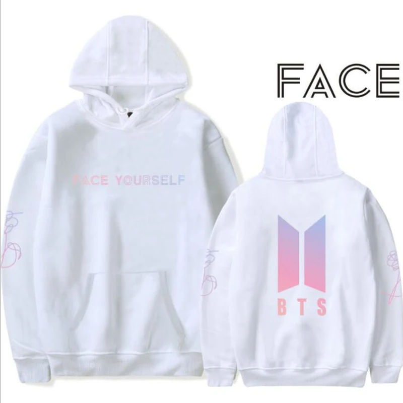 БЦ лица себя розовый балахон Jungkook jhope jin jimin v suga из флиса с длинными рукавами
