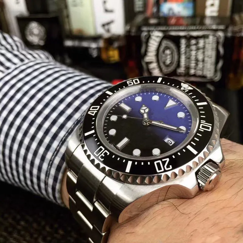 

Top Luxury Brand New Men Watch Stainless Steel Strap Automatic Mechanical Black Blue Ceramic Sapphire 44mm Watches Heavy AAA+