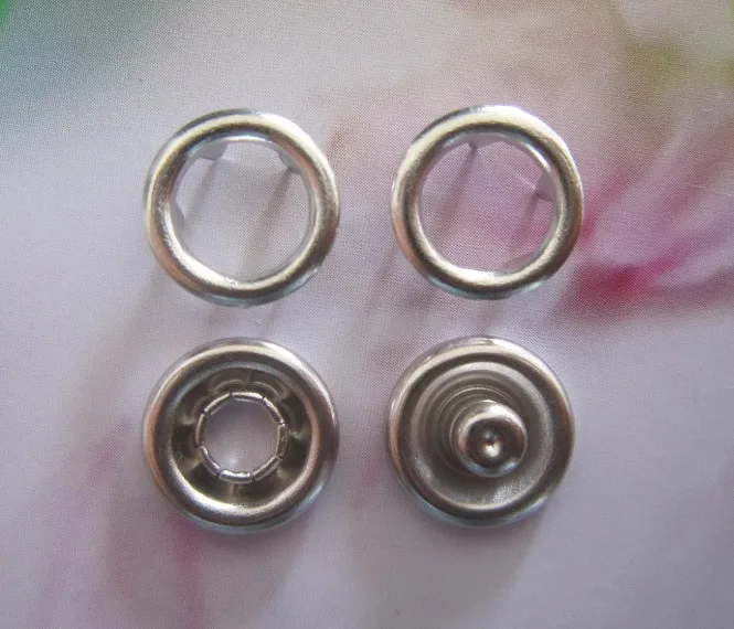 50sets 9.5mm Prong Ring Press Studs Snap Fasteners Poppers Dummy No Sew