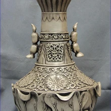 USPS в США S0440 Китайский Белый Медь Серебро Роялти Дворец цветок Лотоса Кувшин Танк Jar Горшок Ваза