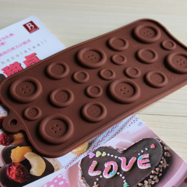 

Factory direct sales of silicone chocolate mold ice lattice ice mold baking DIY button styling