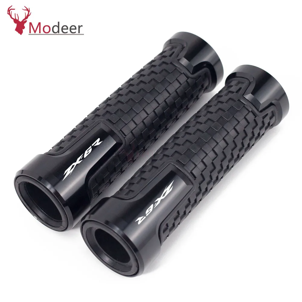 

ZX-6R LOGO 7/8'' 22MM Motorcycle handle grips Motorbike handlebar ends For Kawasaki ZX6R ZX 6R 2016 2017 2018 2019