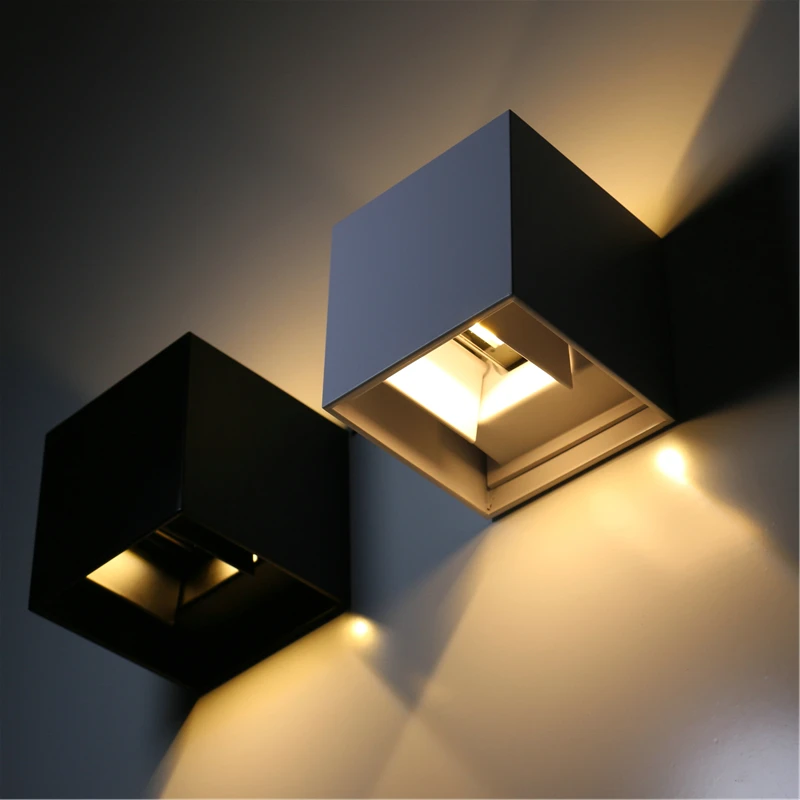 

LED Wall Lamps Modern Cube Adjustable Surface Mounted 6W 12W Outdoor Waterproof IP65 Aluminum Wall Lights Garden Light LP42