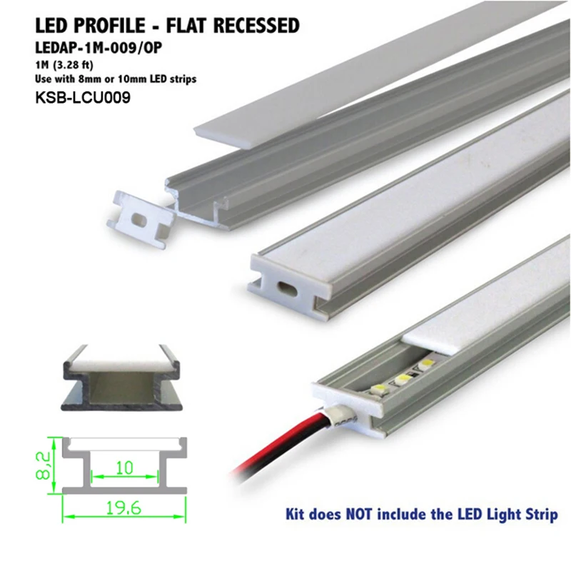 

10pcs/lot LED Aluminum profile with PMMA cover for LED strip light led aluminum channel floor light