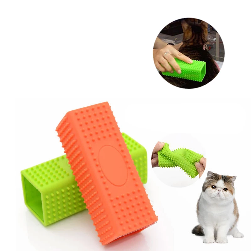 Кошка Уход за лошадьми Deshedding кисть Touch собак нежный эффективный массаж спины меха