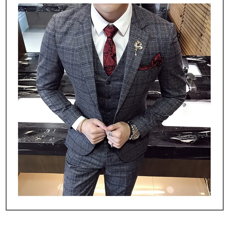 Men's plaid suit