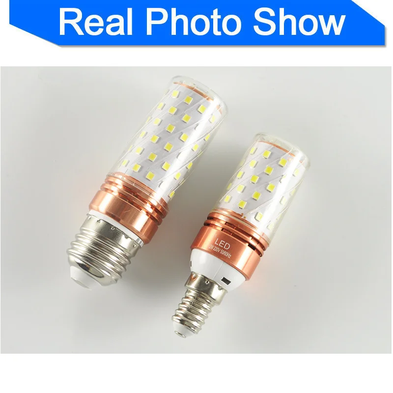 E27 светодиодный лампы E14 Lamp12W 14 Вт 16 3 SMD2835 AC 220V 240V мин кукурузы люстры свеча