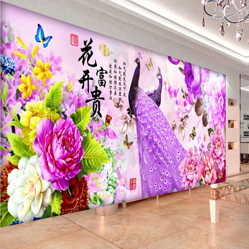 

Full Drill, Diamond Painting, 5D DIY Diamond Embroidery, Peacock, Flowers, Diamond Mosaic Pattern, Pasted Cross Stitch Kit,Decor