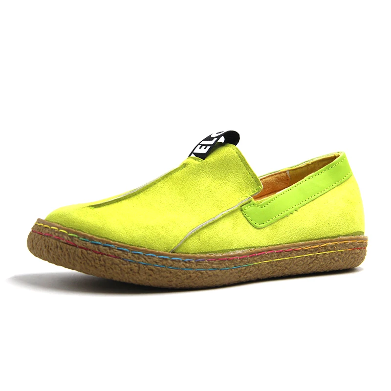 Weweya светильник дешевая прогулочная обувь Новинки для женщин дизайн лоферы в стиле ретро круглый носок мокасины для девочек; женские кроссовки; Большой размер 42