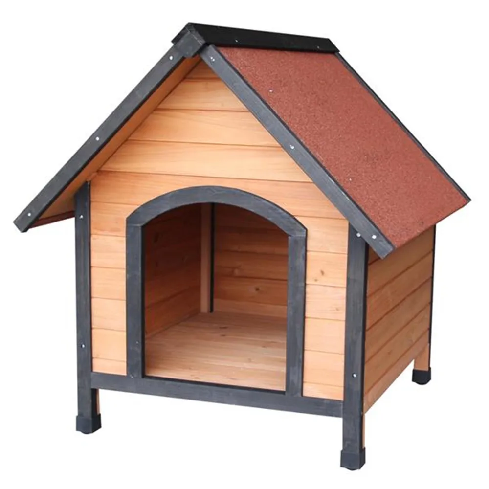 

Dog House Pet Outdoor Bed Wood Shelter Home Weather Kennel Waterproof Pet Home Pet Supplies Moisture-proof With feet