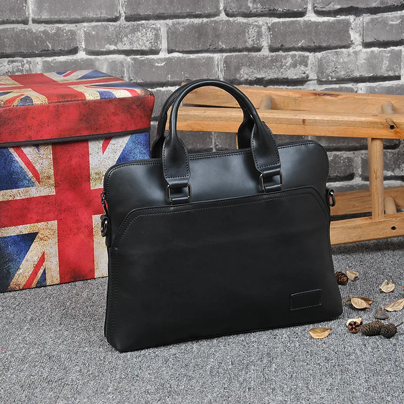Винтажный Мужской портфель, деловая офисная сумка Crazy horse, кожаная сумка через плечо для ноутбука 13 дюймов, мужские сумки через плечо 173
