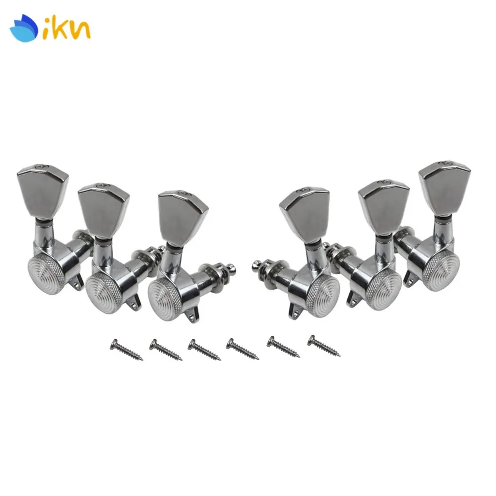 

New 6pcs Auto Lock Electric Guitar Tuning Pegs Tuning Keys Machine Heads Tuner 3L3R Silver for LP Style Guitar