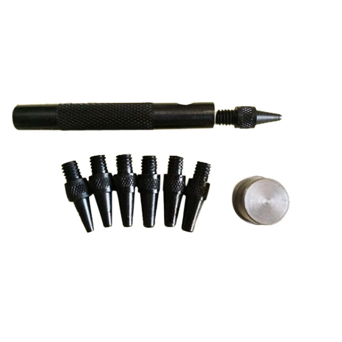 7pcs Heavy Duty Leather Knurled Leather Belt Center Punch Drill Bit