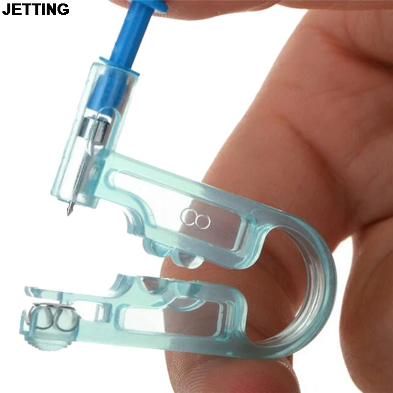 Wholesales Gun+Stainless Steel Stud+Alcohol Prep Pad Disposable Safe Sterile Body Piercing Women No Pain Ear Piercing Kit 1Pc