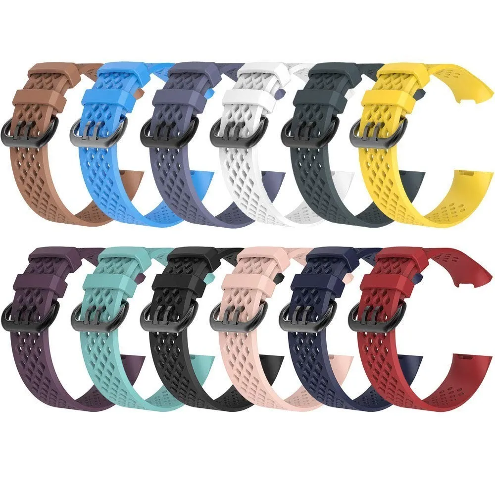 

Duszake Silicone Band For Fitbit Charge 3 Strap Watrooerpf Wristband Replacement Strap For Fitbit Charge 3/Charge 3 SE Bracele