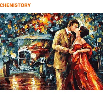 

CHENISTORY Lover In The Rain DIY Digital Painting By Numbers Kits Coloring Pinting By Numbers Unique Gift For Kid Wall Artwork