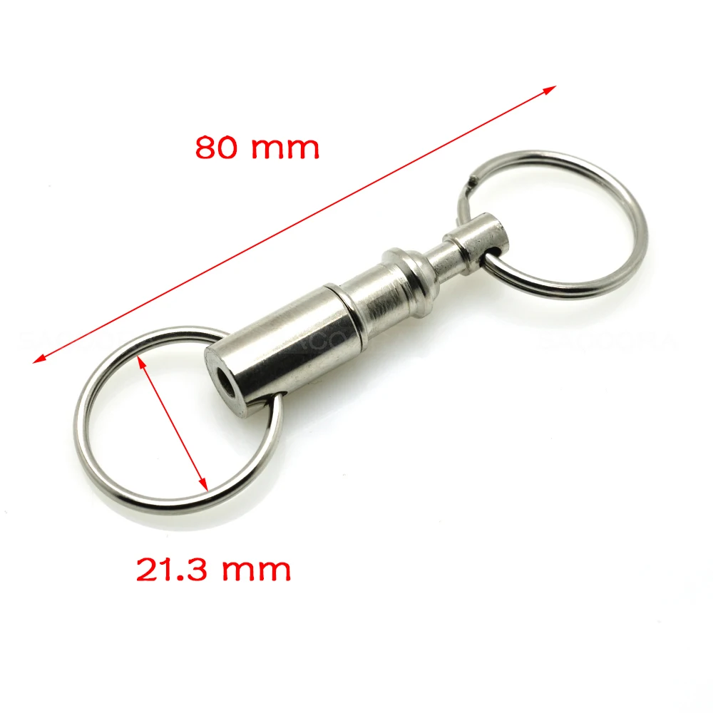 Removable Keyring Quick Release Keychain Dual Detachable Key Ring Snap
