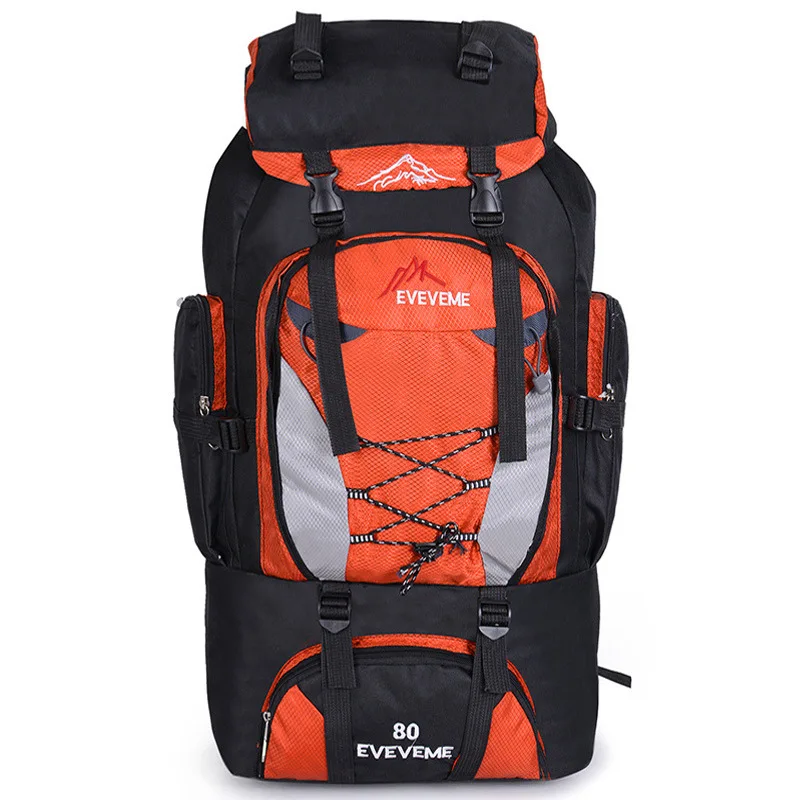 Outdoor Sports Backpack Ultra-light Cycling Rucksack Nylon Men Women Waterproof Hiking Camping Bags Travel Large 80L FT0096