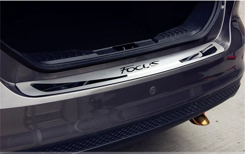 Нержавеющая сталь Задний бампер протектор Подоконник задний багажник рельефная пластина Накладка для Ford Focus MK2 Седан 2005 2006 2007 2008 2009 2010 2011