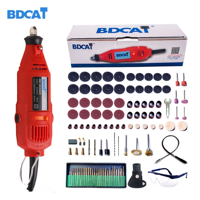 

BDCAT 180w engraver Electric Dremel Rotary Tool Variable Speed Mini Drill Grinding tools with 180pcs Power Tools accessories
