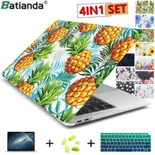 Роскошные 3D Цветочный Печать Жесткий матовый чехол для Macbook Pro retina, возрастом 11, 12, 13, 15 Air Pro 15 13 Сенсорная панель A1932 A1708 A1706