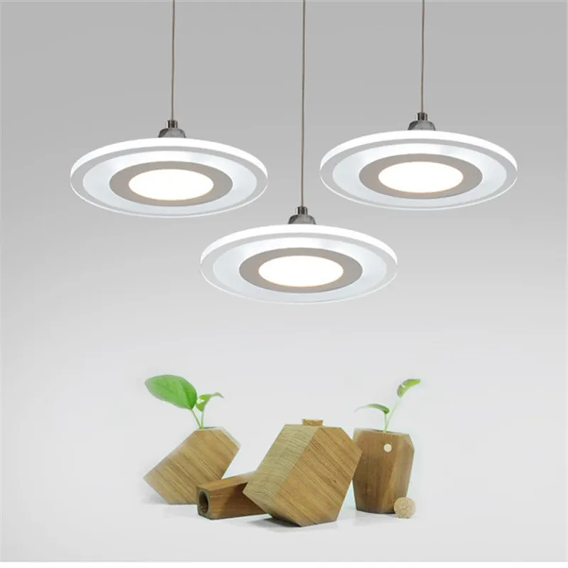 

Modern Round Hanging Lamps Simple Ultra-Thin Donuts Acrylic LED Pendant Lights Restaurant Living Room Decoration Bedroom Lamps