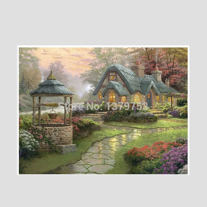 A country house Diamond embroidery wall decor Diy diamond painting full rhinestone cross stitch kits needlework SH5022 | Дом и сад