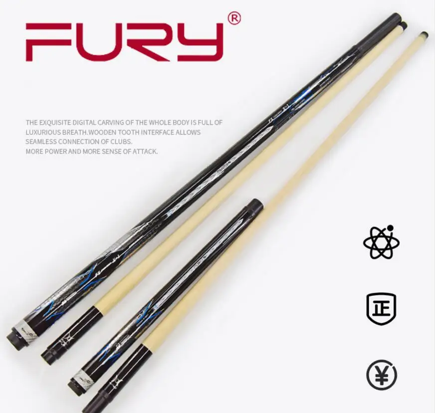 Оригинал FURY FS ручная работа скачок и удар Cue Stick чехол 13 мм наконечник бильярдный