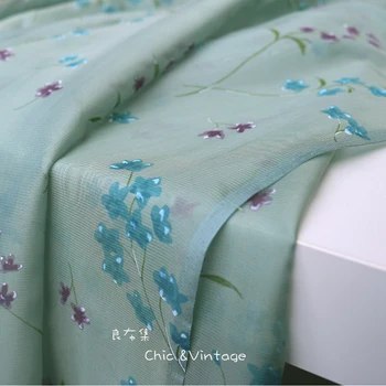 

A good set of cloth imported from Japan advanced garment fabrics of silk and cotton wool fabric dyeing fresh and elegant