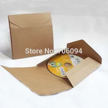100 шт 13x13 см CD рукав 350gsm Толстый коричневый крафт CD/DVD бумажный мешок вечерние подарочная упаковка Заказная коробка для компакт-дисков нужна дополнительная стоимость