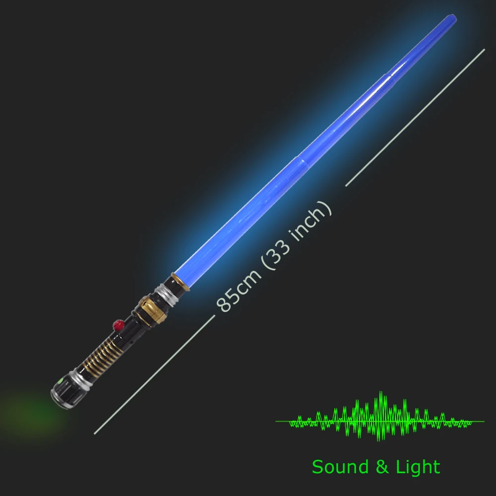 Stable Color Blue Light up Sword Toy Telescopic Extendable Swords Sound