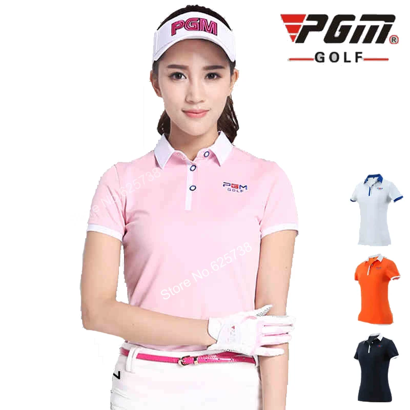 PGM 2017 Women golf clothes T shirt lady golf apparel quick dry short