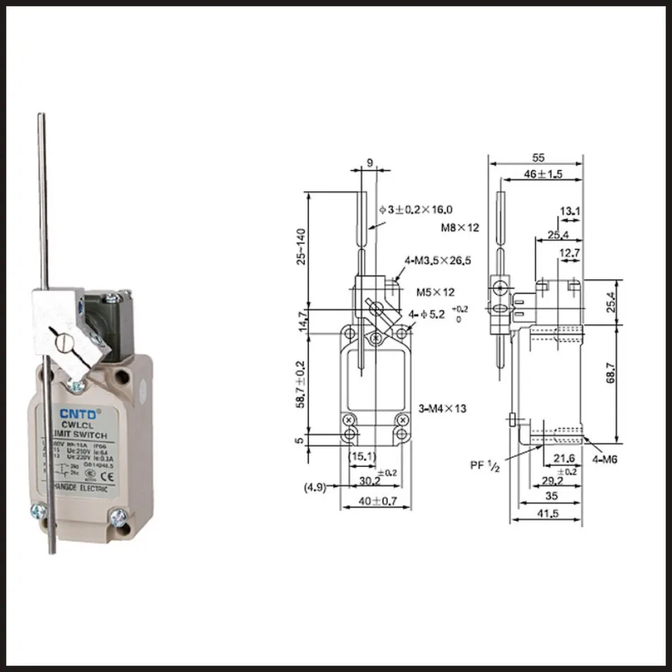 Switch travel limit switch 24A Electrical Safety Key Interlock switch Compact Prewired Limit micro switch CWLCL-in Switches from Lights & Lighting on ...